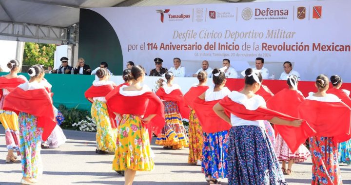 Encabeza Américo Villarreal desfile por el 114 Aniversario del Inicio de la Revolución Mexicana